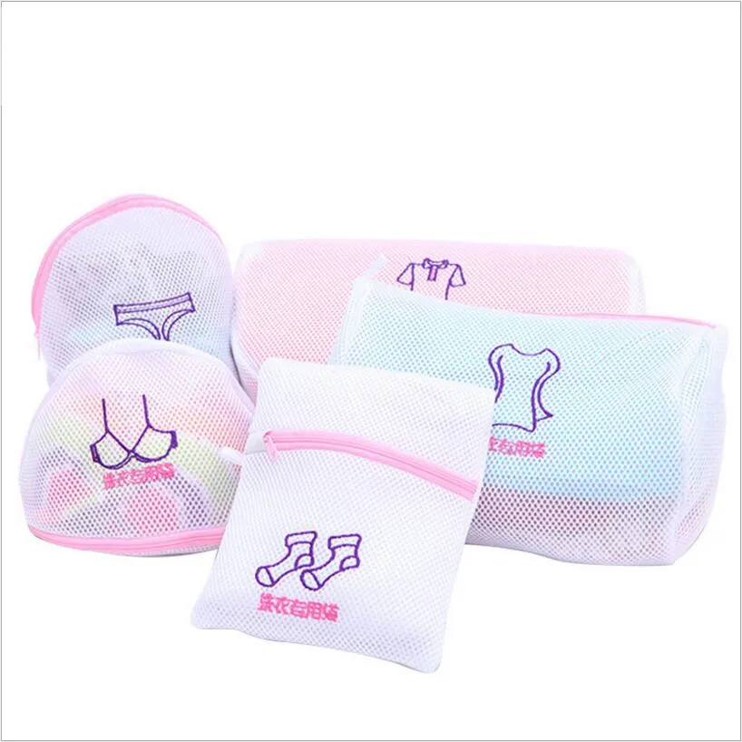 5 размеров на молнии сетчатые мешки для стирки белья нижнего носки Нижнее белье