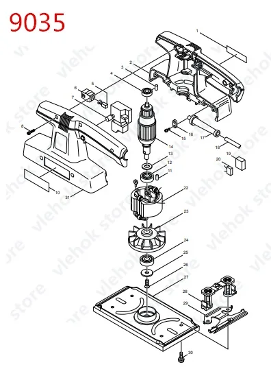 Запасные части для MAKITA 9035 аксессуары всех электроинструментов электрические