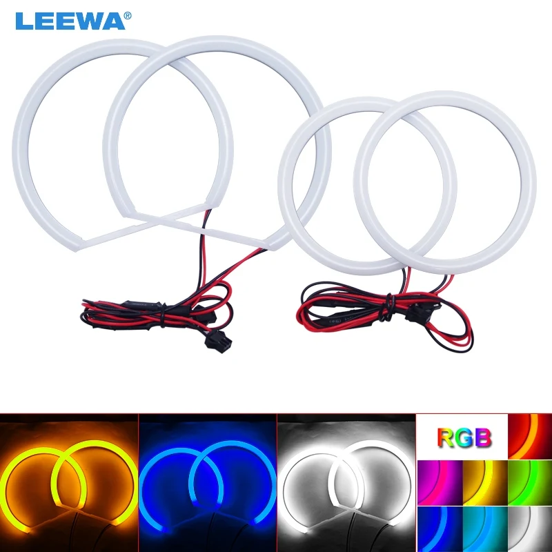 Автомобильные кольца LEEWA 2X131mm 2X106mm хлопковые фары SMD светодиодный ангельские