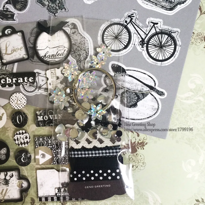 Eno поздравление Мини DIY скрапбук набор для девочек/Свадебный маленький фотоальбом винтажный альбом на день рождения подарок