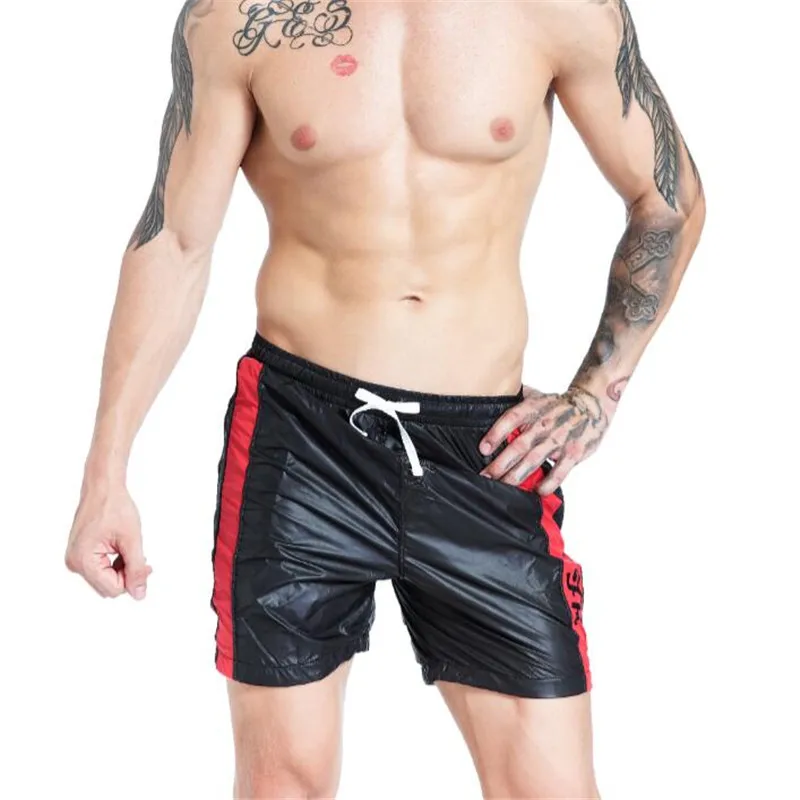 Быстросохнущие пляжные шорты для мужчин модные мужские в стиле пэчворк|Плавки и