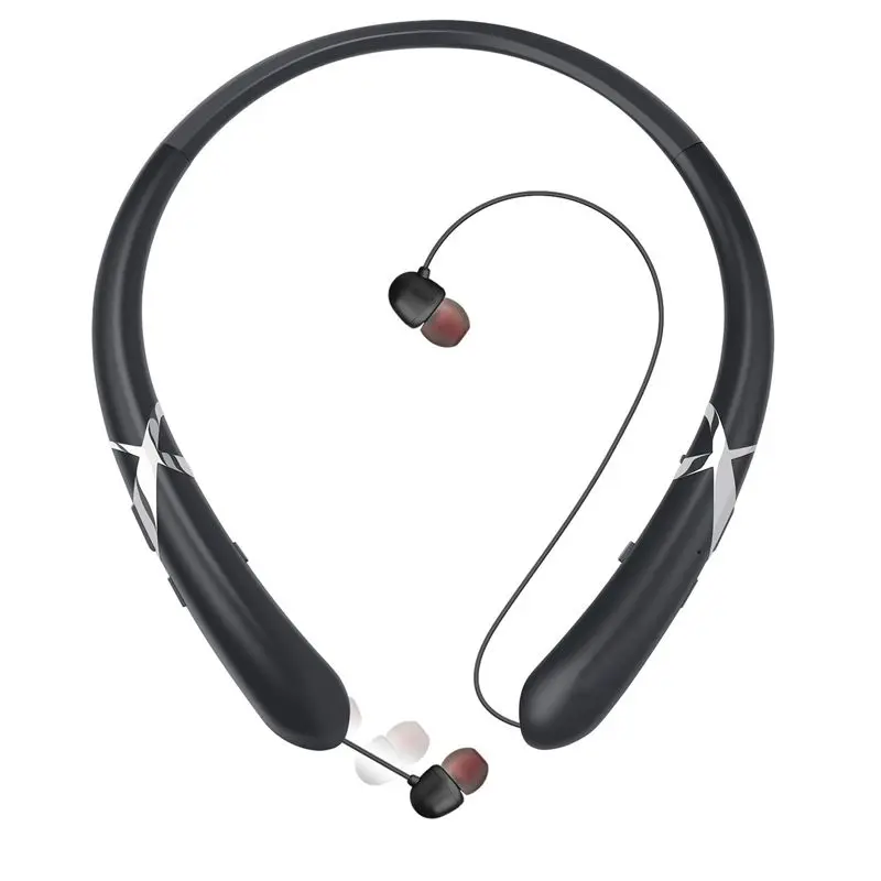 LESIRI Беспроводной Bluetooth гарнитура спортивные Bluetooth наушники с микрофоном бас наушники Водонепроницаемый для samsung iphone pk S9 - Цвет: Black