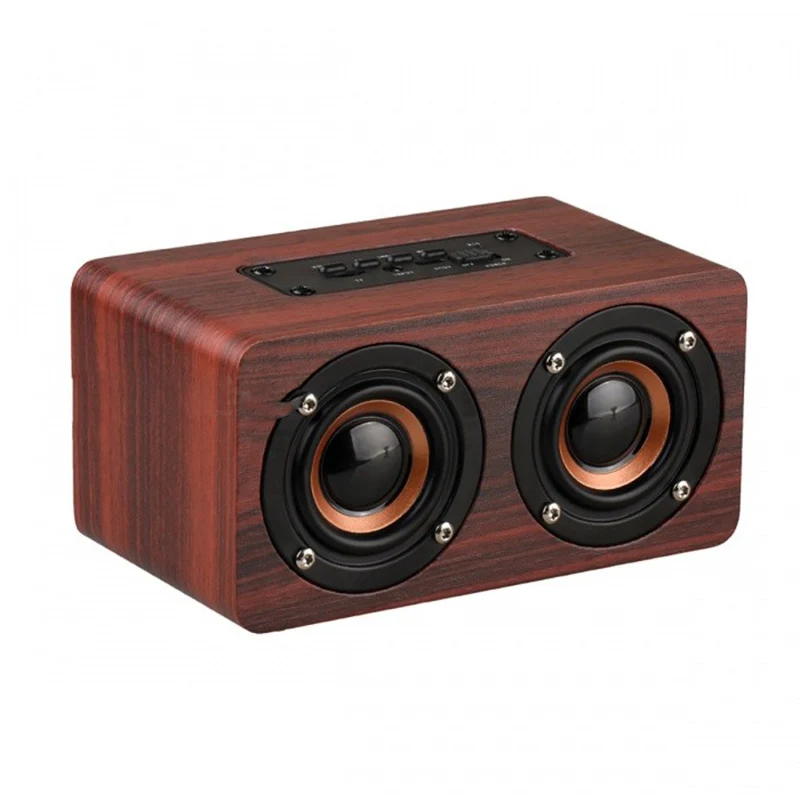 Деревянный беспроводной Bluetooth динамик Портативный hifi шок Колонка для басов TF