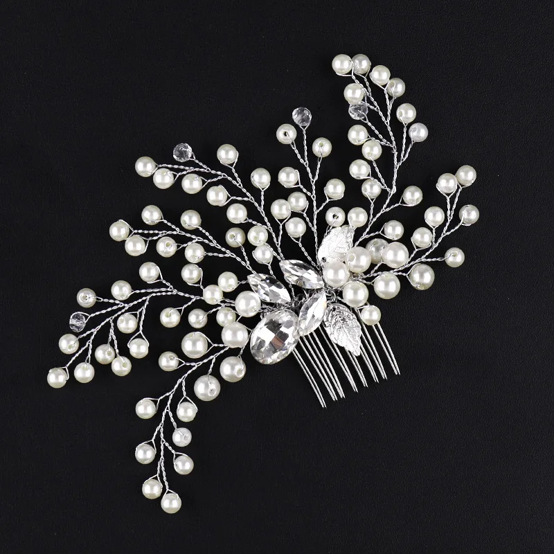 

Simulated Pearl Crystal Bridal Exquisite Hair Comb