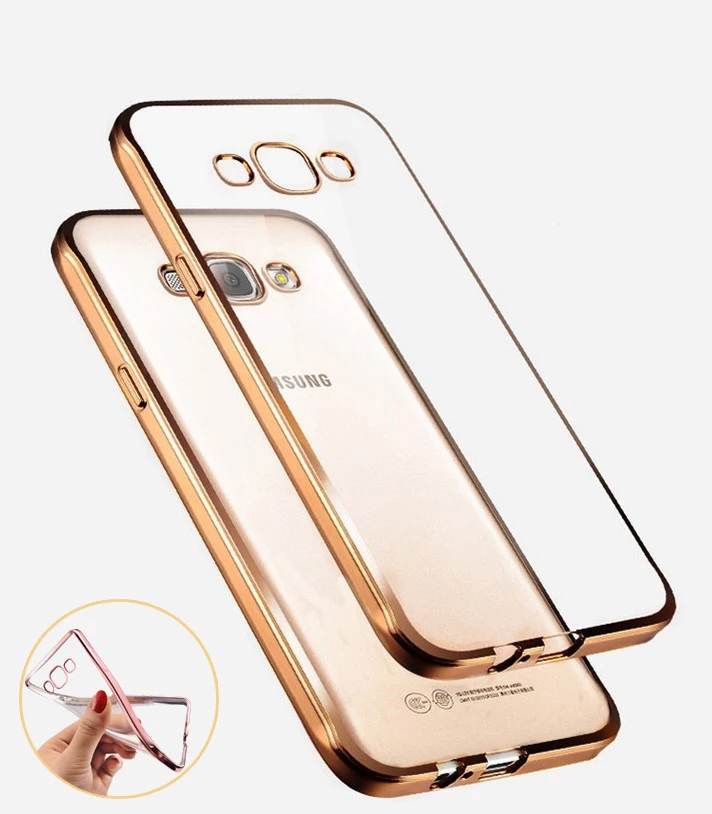 Роскошный чехол из тпу с позолоченным покрытием для Samsung Galaxy S5 S6 S6edge sdge Plus S7 Edge