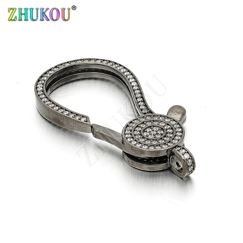 Крючки с застежками-лобстерами из кубического циркония 21*44 мм для фурнитуры