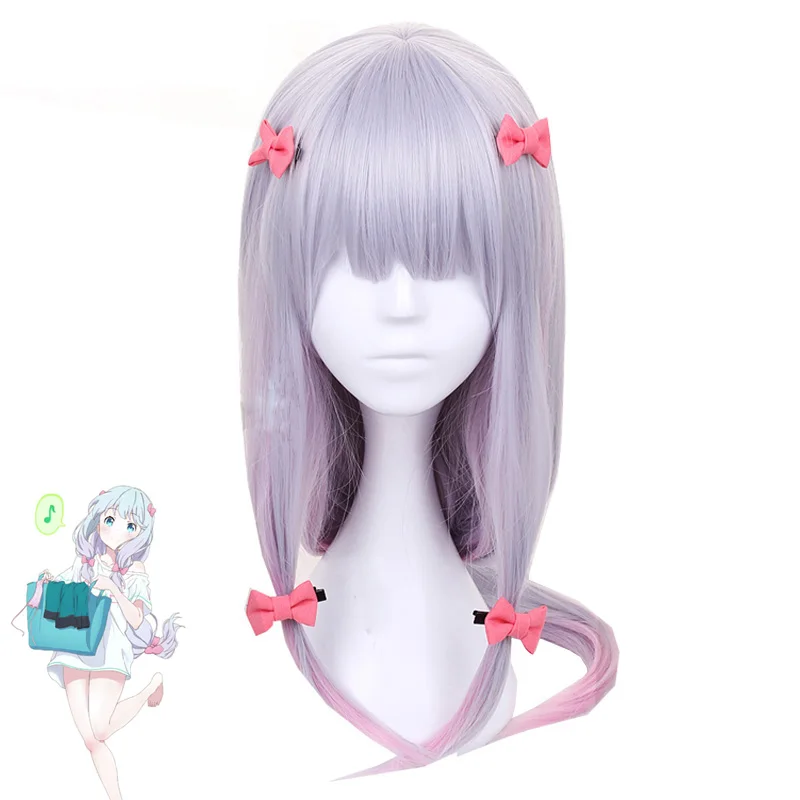 Coshome eromana Sensei Izumi Sagiri карнавальный парик маска Длинные прямые синтетические