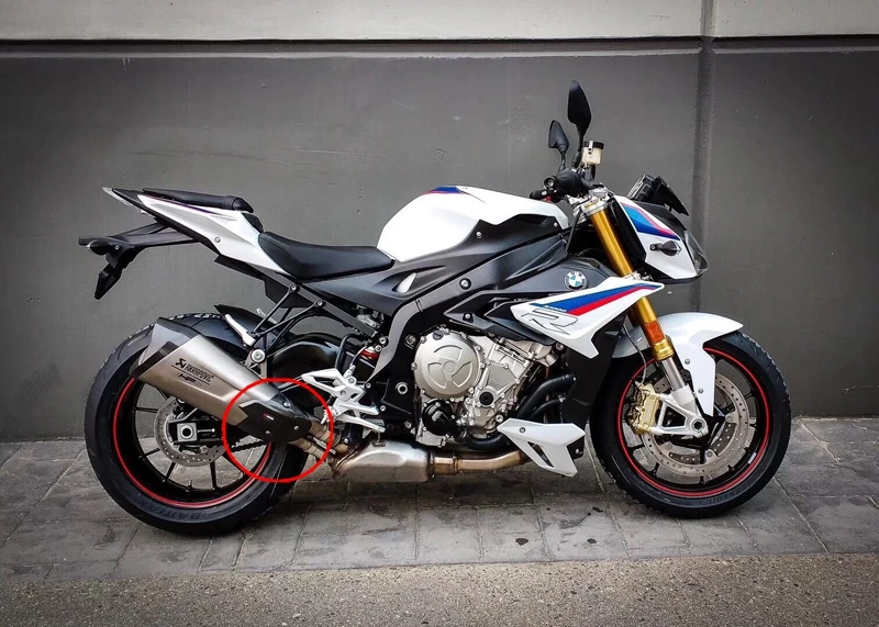 Тепловой экран из углеродного волокна для выхлопной трубы BMW S1000R 2017 2019|Выхлопные