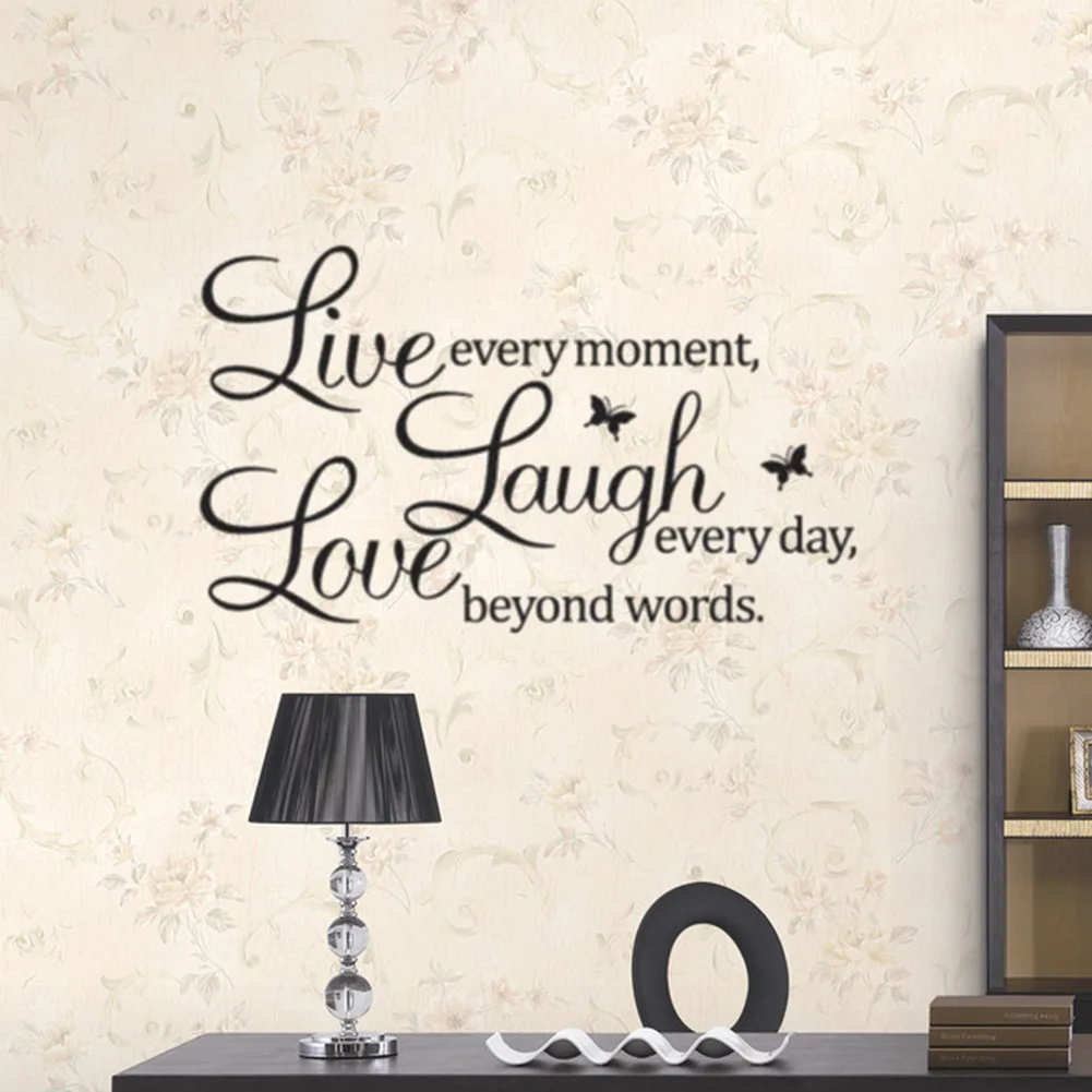 50*70 искусство элегантный фон обои наклейки на стену Live Laugh любовь декоративная