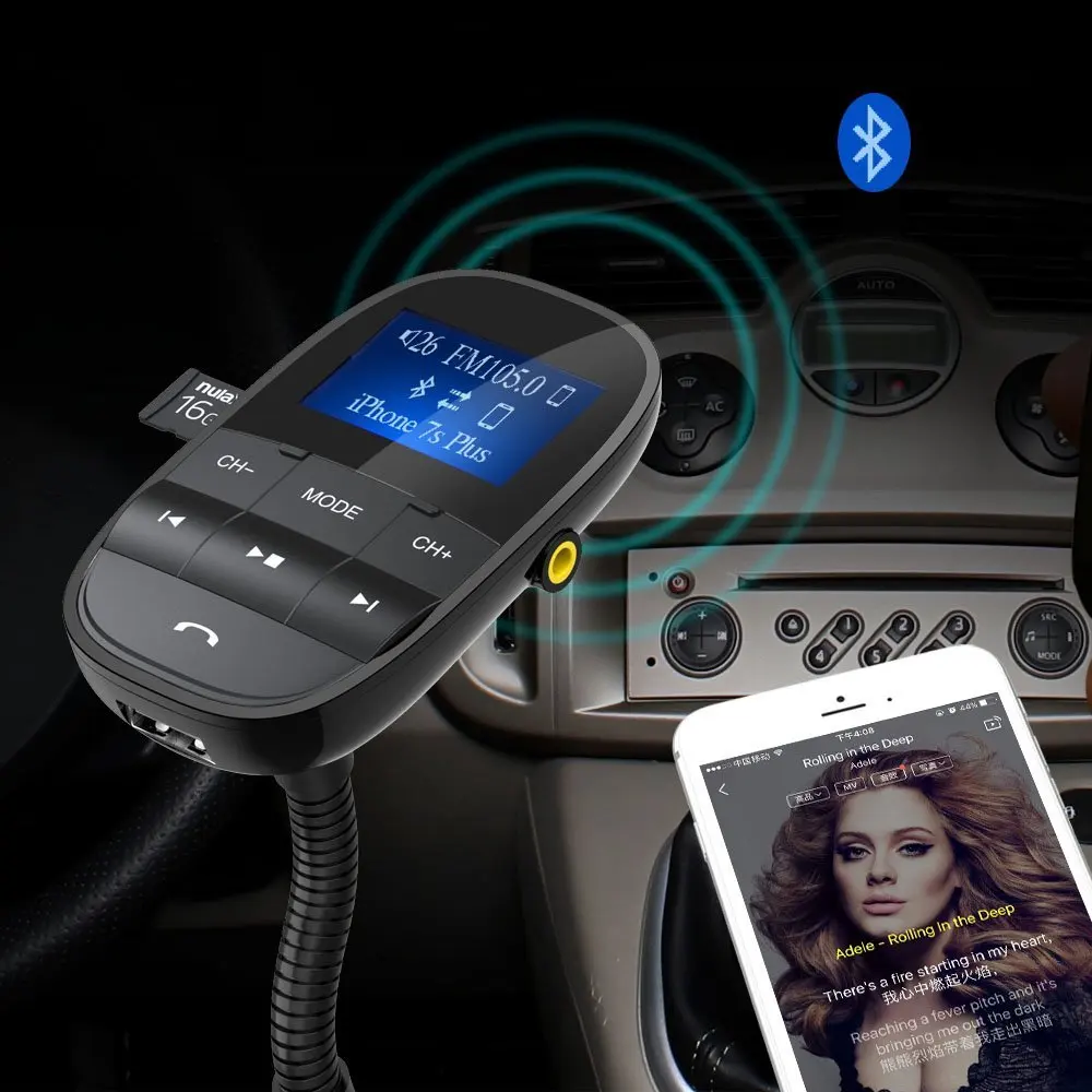 Nulaxy фм модулятор fm передатчик Беспроводной Bluetooth в автомобильный адаптер аудио MP3
