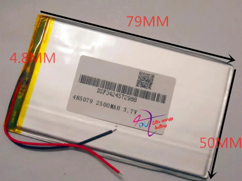 The tablet battery 485079 3.7V 2500mah Lithium polymer Battery With Protection Board For MP3 MP4 GPS Digital Products Free | Компьютеры и