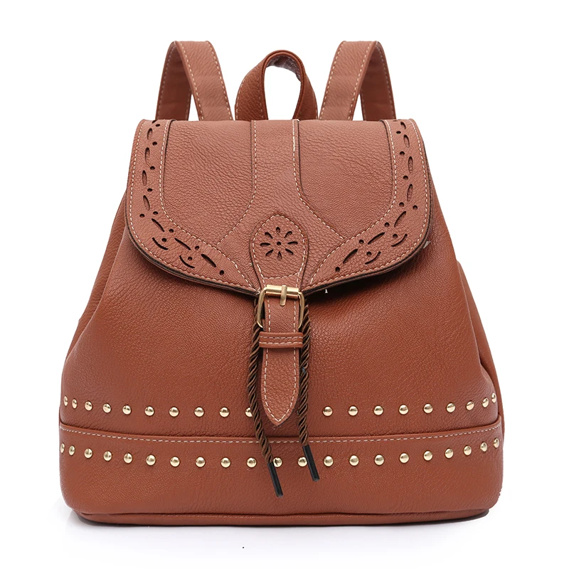 2018 Новое поступление реального Pu Для женщин Mochila Escolar школьные сумки Вэй