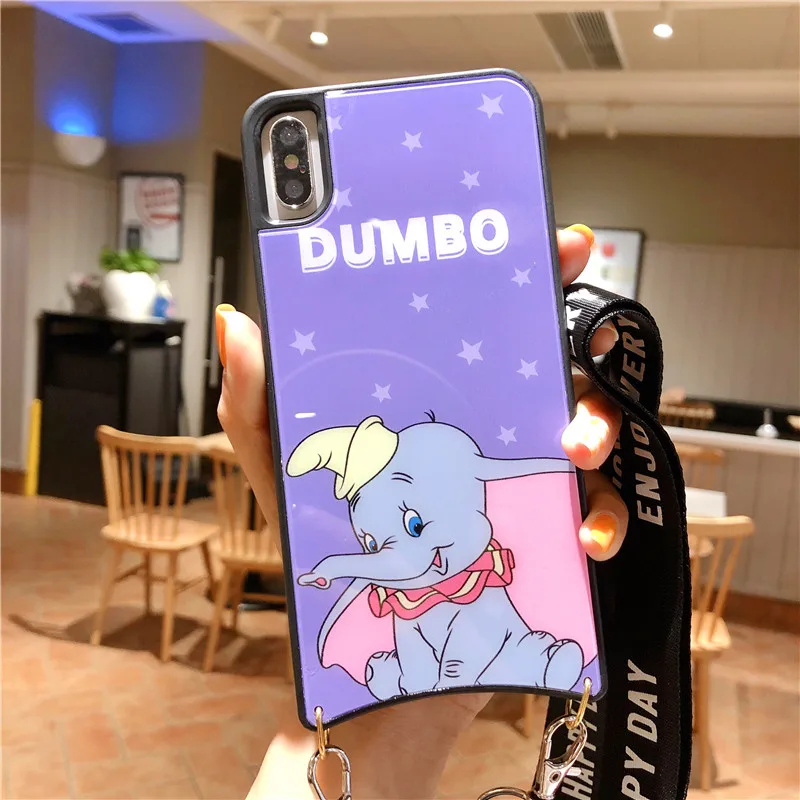 Модный чехол для телефона из закаленного стекла веревка на шею s iPhone 6 6S plus 7 8 Plus X XR