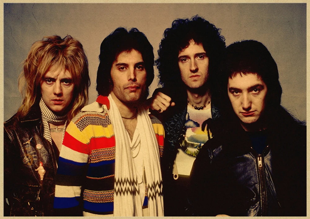 С группой Queen музыкальный крафт Бумага плакат Винтаж печатным рисунком основа декоративная настенная живопись Стикеры - Цвет: Прозрачный