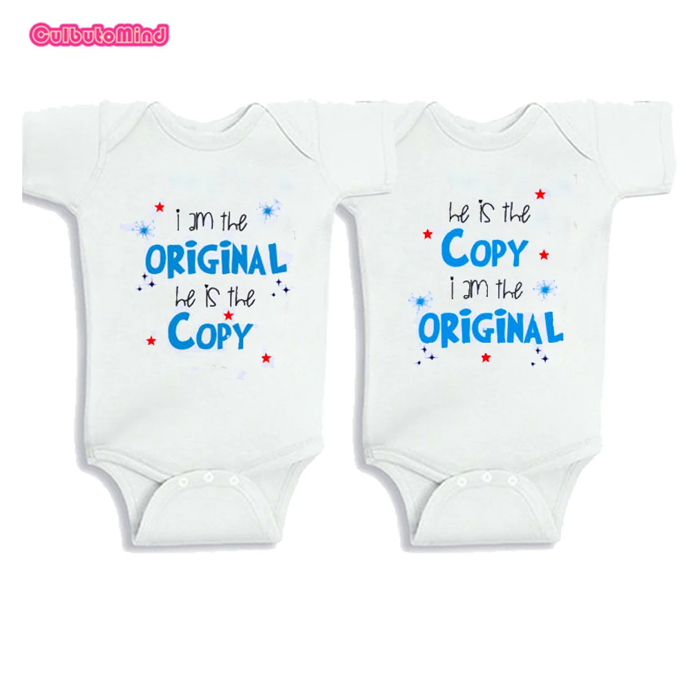 Хлопковая одежда детская для близнецов оригинальная и копия подарок маленькой