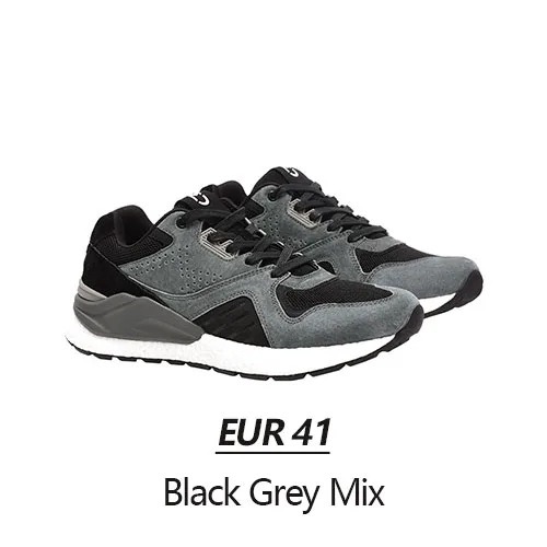 Black Grey 41 Новое поступление, Xiaomi Mijia, Ретро стиль, кроссовки, мужские, для бега, спортивные, натуральная кожа, прочные, дышащие, для спорта на открытом воздухе - Цвет: Black Grey 41