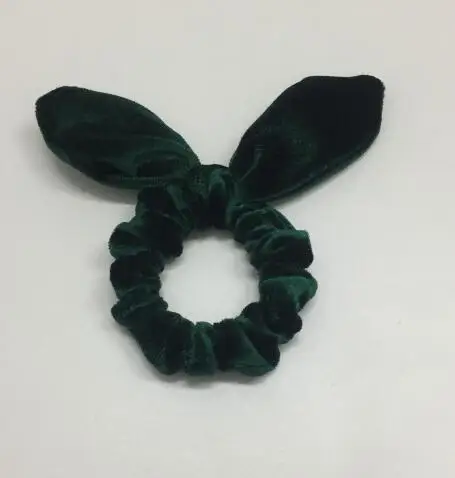 Green Новое поступление, Модные женские милые бархатные резинки для волос с бантиком, милые резинки для волос, аксессуары для волос для девушек, держатель для конского хвоста - Цвет: Green