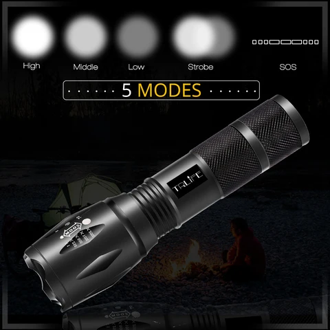 TRLIFE тактический фонарик E17 8000лм белый 1/3/5 шт