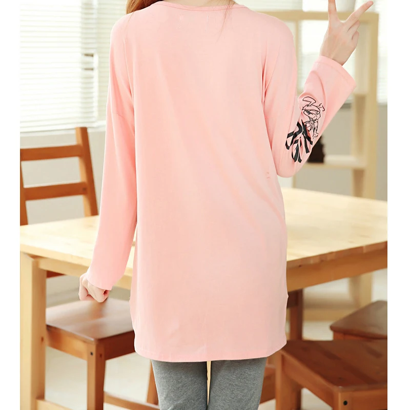 Пижама для кормящих матерей OkayMom хлопковая ночная рубашка беременных и сорочка с