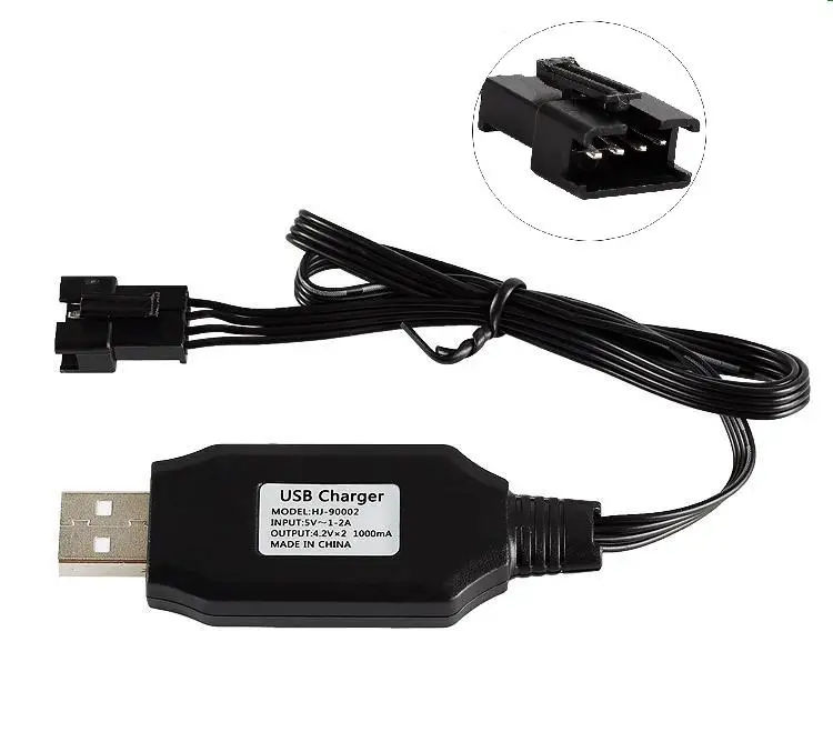 Зарядное устройство USB 7 4 В 1000 мАч с разъемом SM 4P для HJ808 UDI001/002 RC boat литиевая