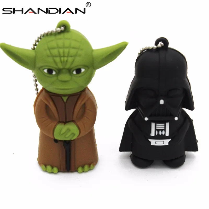 SHANDIAN, мультяшный USB флеш-накопитель, Звездные войны, Дарт Вейдер, 4 ГБ/8 ГБ/16 ГБ/32 ГБ/64 ГБ, usb флеш-накопитель, флеш-карта, флешка, u-диск
