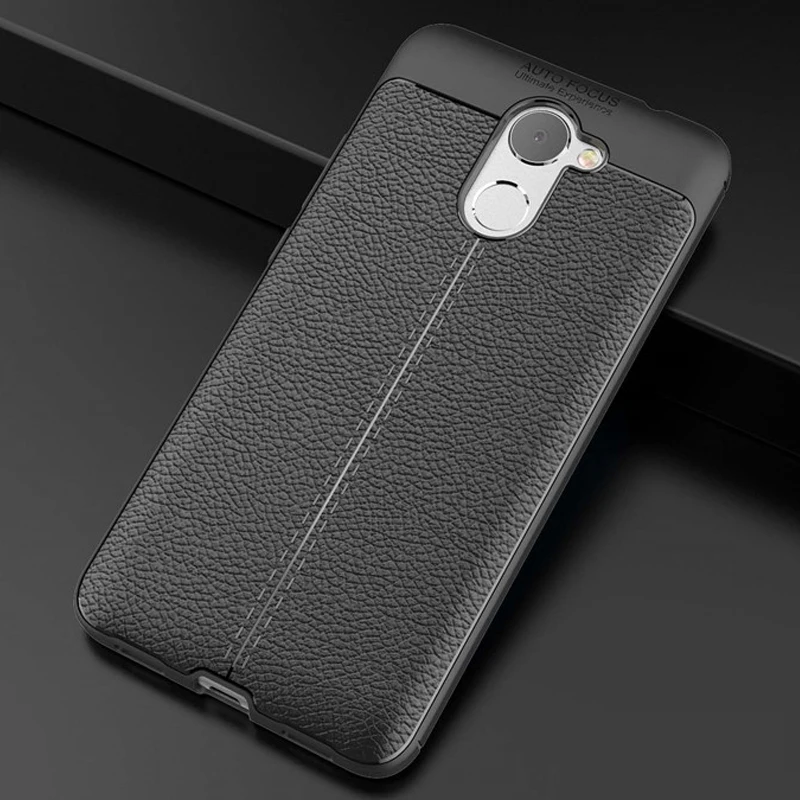 YUETUO кожаный чехол с узором для задней панели телефона, etui, чехол для huawei y7 prime y 7 enjoy 7 plus силиконовые аксессуары
