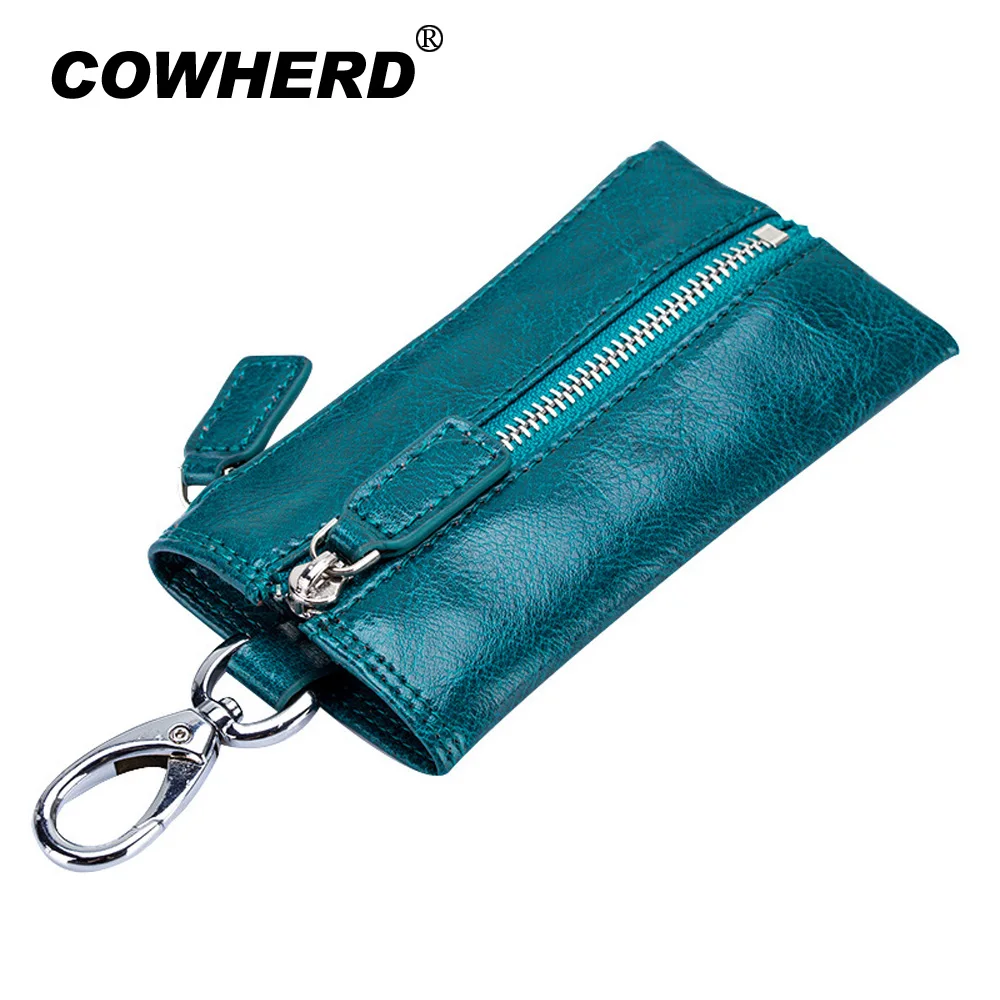 COWHERD мужские кошельки для ключей на молнии в стиле ретро повседневные от машины