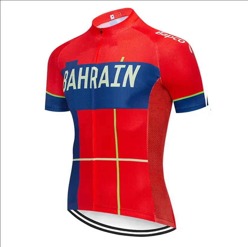 Бахрейна велосипедная майка 12D набор велошорт Ropa Ciclismo мужские летние быстросохнущие pro велосипедный майон брюки одежда - Цвет: Красный