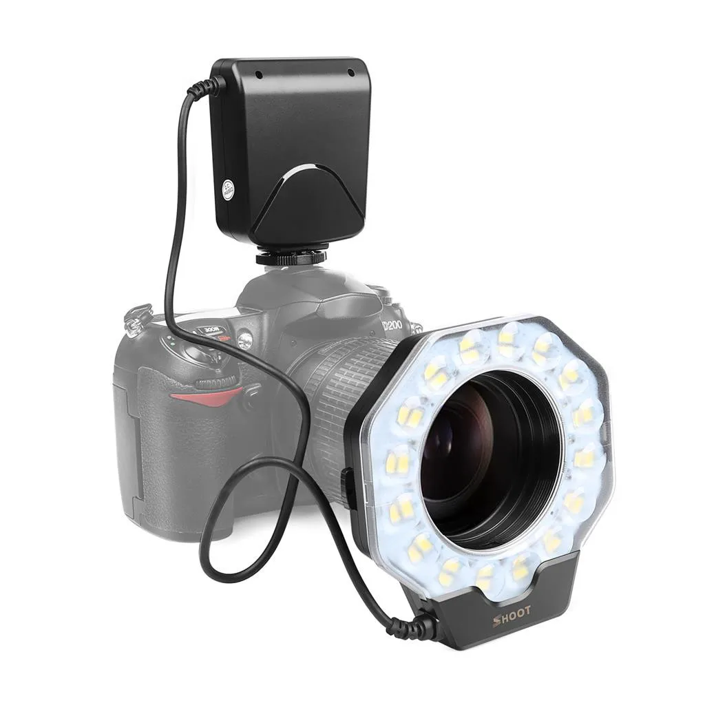 OMESHIN макро светодиодный кольцевой светильник Вспышка Speedlite с переходное кольцо для Nikon D5100 D3100 серии для Canon 5D Mark II 7D 10D#2 C0604