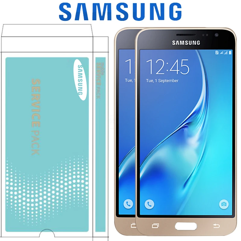 Черный золотой белый OLED дисплей для SAMSUNG J3 2016 ЖК с сенсорным экраном J320 J320F J320FN SM