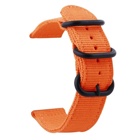 Orange 20 мм 22 мм нейлоновый холщовый ремешок для Xiaomi Huami Amazfit Bip BIT PACE Youth Stratos 2 Смарт-часы для samsung gear S3 - Цвет: Orange