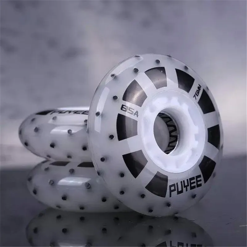 8 шт./лот 85A Fire Stone светодиодный фонарик Встроенные коньки Firestone колесо с магнитным сердечником, красный и белый светильник 72 мм 76 мм 80 мм ролик