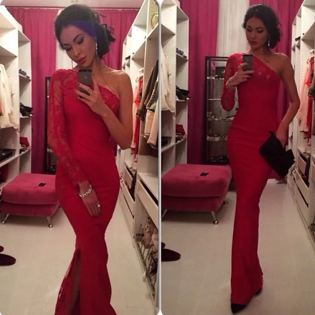 Foreign trade fashion explosion models series red lace dress Amazon sexy | Женская одежда