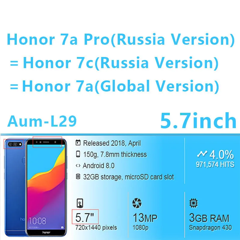 Закаленное стекло для huawei Honor 7x 7a Pro 7c 7s защитное стекло Dua L22 Aum L29 5,45 5,7 защита экрана на 7 A X C S A7 C7 X7 - Цвет: 7A Pro Aum-L29 5.7