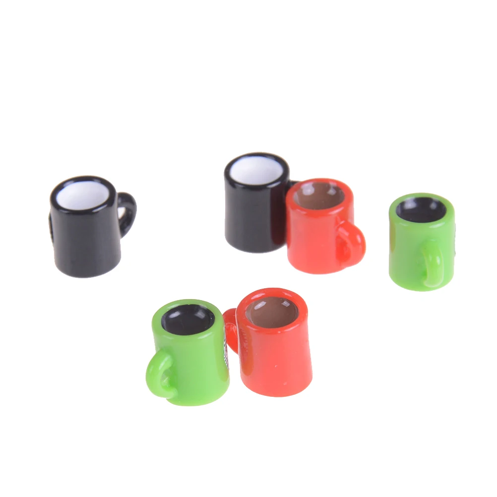 

6Pcs Cute Mini Cup For Miniature Dollhouse Coffee Cup Kitchen Room Food Drink Home Tableware Decors Random