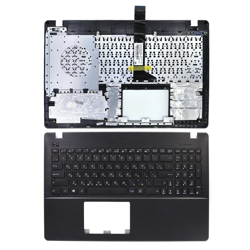 Новая русская черная клавиатура для ноутбука ASUS X550 X550C X550CA с черной крышкой C черной подставкой для рук