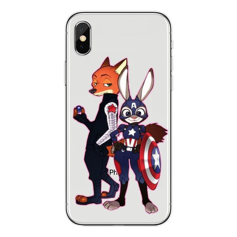 Чехол ZOOTOPIA с мультяшным кроликом для iPhone8 мягкий силиконовый чехол iPhone 7 7Plus 6S 5S SE