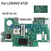 kocoqin laptop motherboard for lenovo a720 gt630m hm75 mainboard da0qu7mb8e0 90001493 n13p gl a1 slj8e