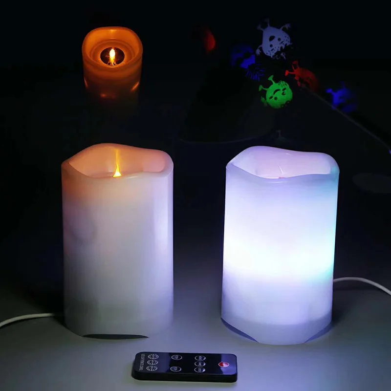 

1 Pcs LED Candle Projection Lights Flameless Candles with Remote Control Rotate Stars Fruits Lamp DC156