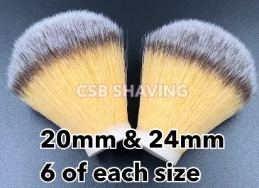 20mm24mm CSB 12 шт кисти для бритья 20 мм/24 мм Sylish дизайн синтетические аксессуары для волос своими руками головка щетки 12 шт./упак - Цвет: 20mm24mm