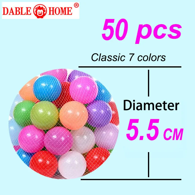 5.5CM-Classic color 8 см/7 см/5,5 см шарики океанской волны экологически чистые красочные Мячи мягкий пластиковый шар океана забавные детские игрушки для плавания бассейн 100 шт - Цвет: 5.5CM-Classic color