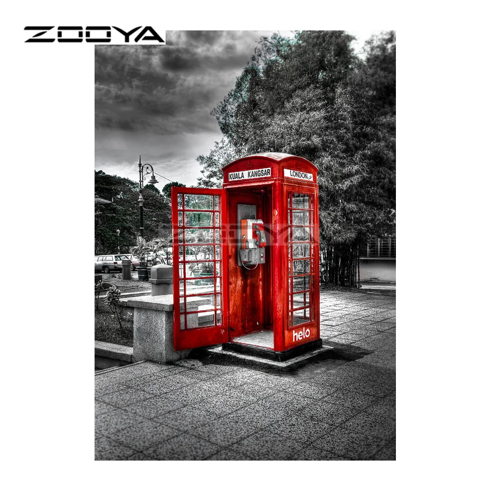 

ZOOYA Diamond Embroidery Landscape 5D DIY Diamond Painting Paris Street Viewer Diamond Painting Cross Stitch Rhinestone Mosaic
