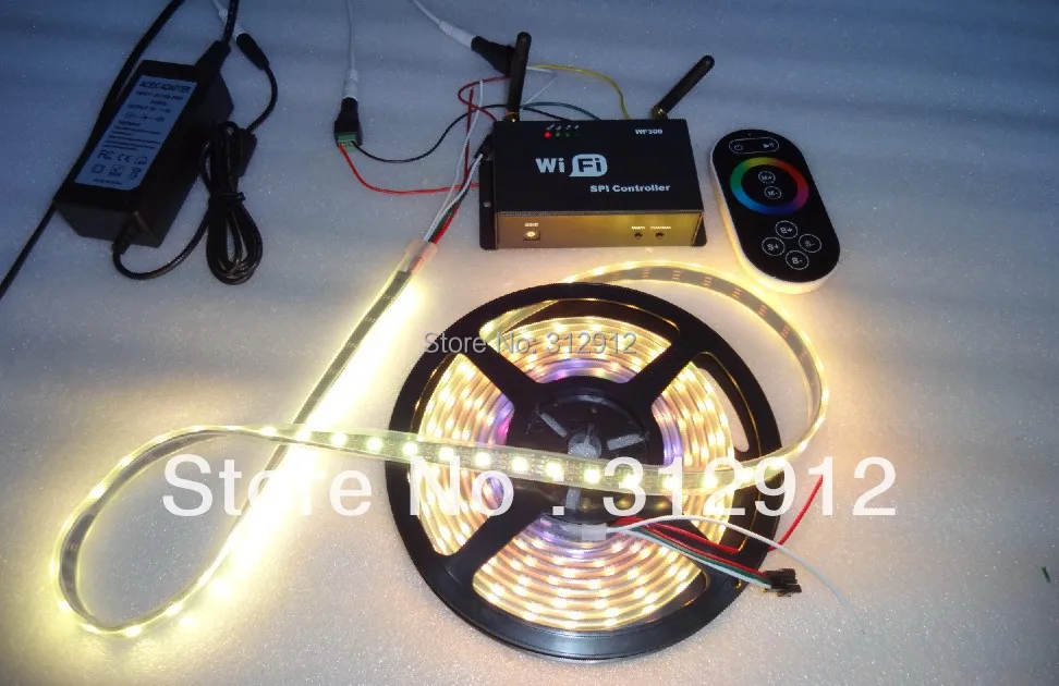 4m DC5V WS2812B BLACK PCB led pixel srip IP68 60pcs WS2812B/M с 60 пикселями|Светодиодные ленты| |