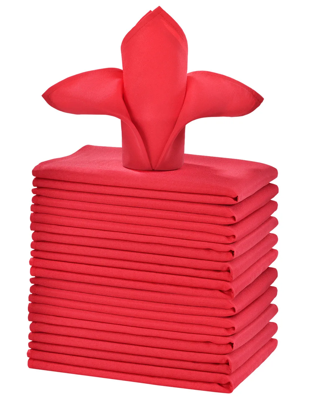 Red SunnyRain 12-pieces белые скатерти 30 см полиэфирная салфетка 1-Дюжина салфетки с темой Рождества 17x17-дюймов - Цвет: Red