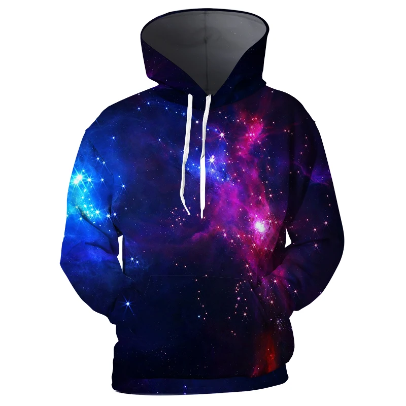 Cloudstyle Galaxy 3D толстовки для мужчин фиолетовая звезда принт Толстовка Джемперы