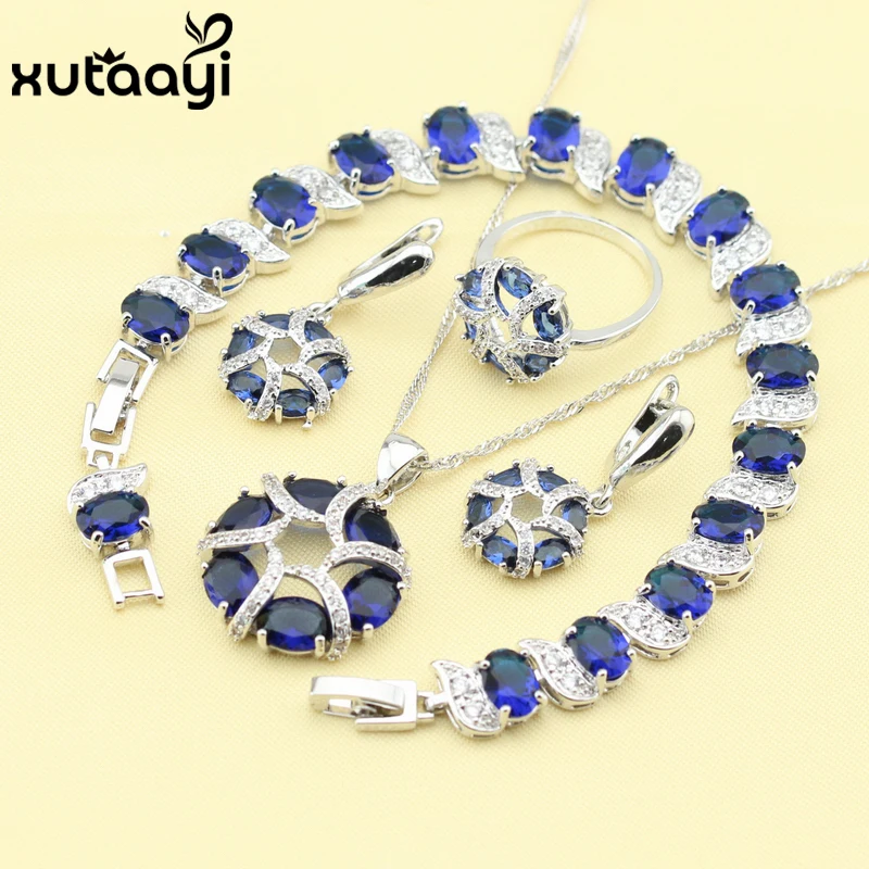 Новинка Модные Зеленые искусственные изумруды из стерлингового серебра Женское