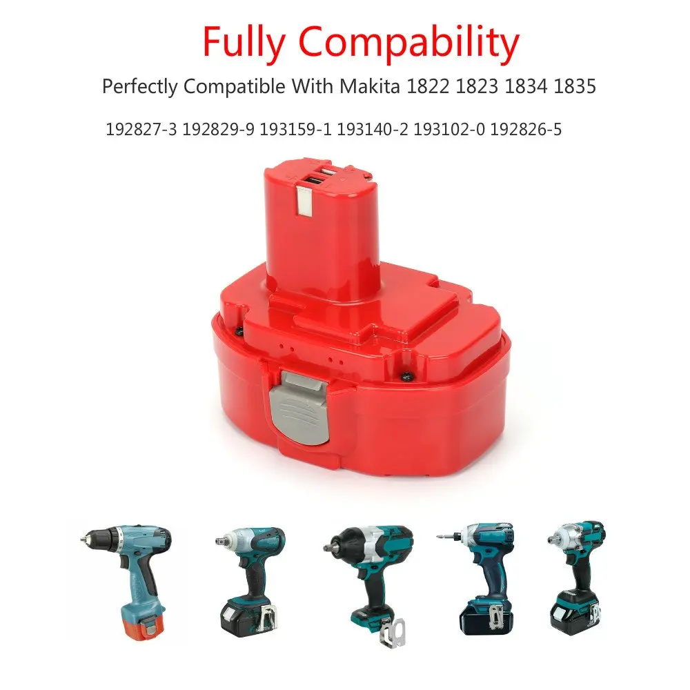 Makita 18V 3000 мА/ч сменный никель металлогидридный аккумулятор Батарея для 1835 1834 1823 1822