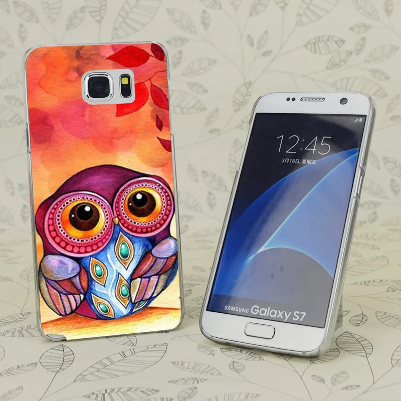C0865 Owl S First Fall Leaf Transparent Hard PC Case Cover For Samsung Galaxy 3 4 5 6 7 Mini Edge Plus Note 9 |