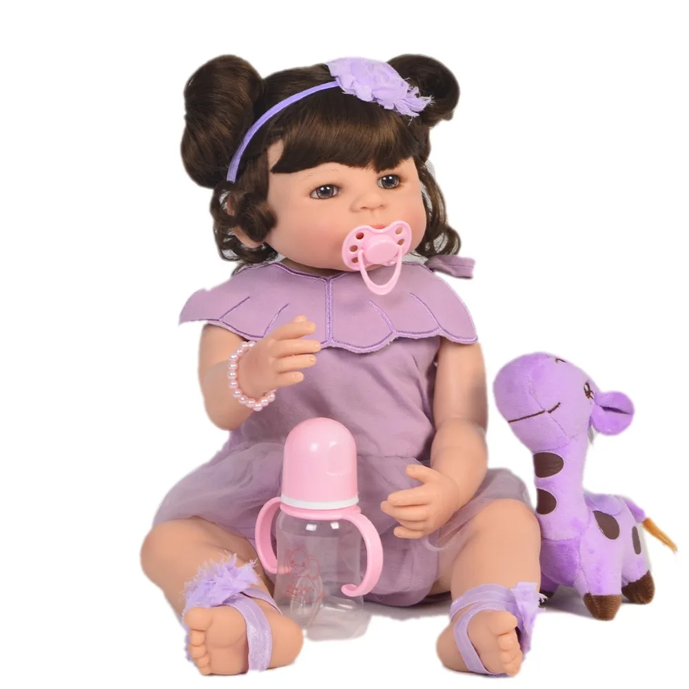 

Полностью силиконовая кукла реборн 55 см, виниловая игрушка для девочки, новорожденного, принцессы, подарок для младенцев, девочка, кукла ...