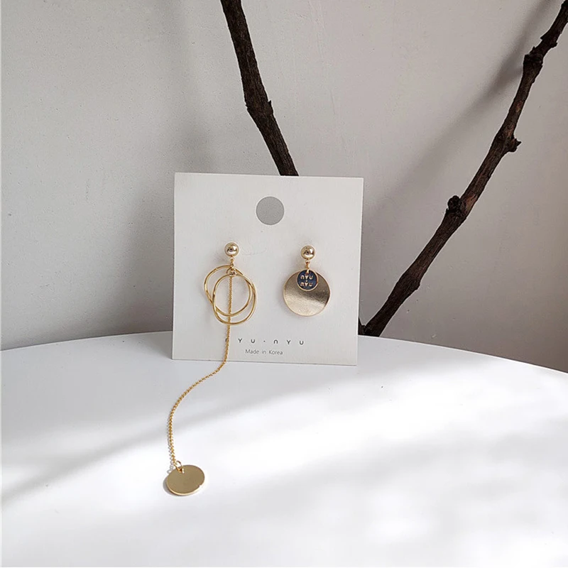 GWACC 2019 NEW Design Long Asymmetrical Tassel Earrings For Women Girls Super Fairy Metal Round Fashion Jewelry boho | Украшения и